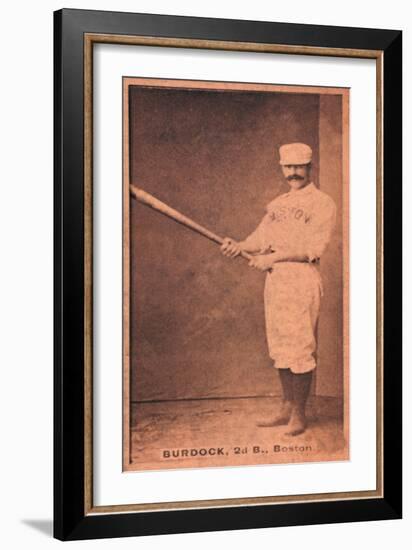 Boston, MA, Boston Beaneaters, Black Jack Burdock, Baseball Card, no.2-Lantern Press-Framed Art Print