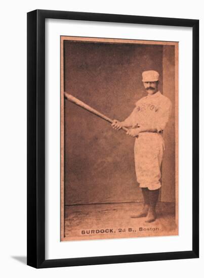 Boston, MA, Boston Beaneaters, Black Jack Burdock, Baseball Card, no.2-Lantern Press-Framed Art Print