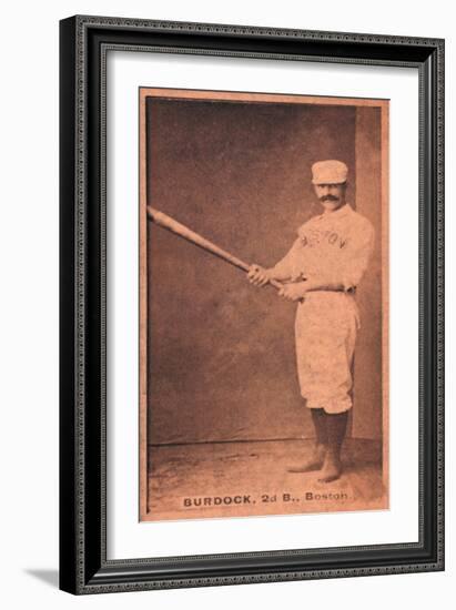 Boston, MA, Boston Beaneaters, Black Jack Burdock, Baseball Card, no.2-Lantern Press-Framed Art Print