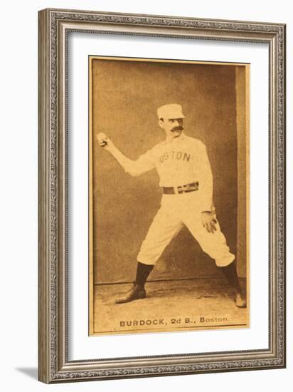 Boston, MA, Boston Beaneaters, Black Jack Burdock, Baseball Card, no.3-Lantern Press-Framed Art Print