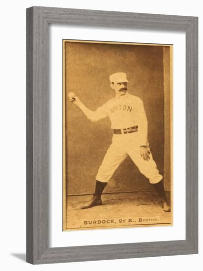 Boston, MA, Boston Beaneaters, Black Jack Burdock, Baseball Card, no.3-Lantern Press-Framed Art Print