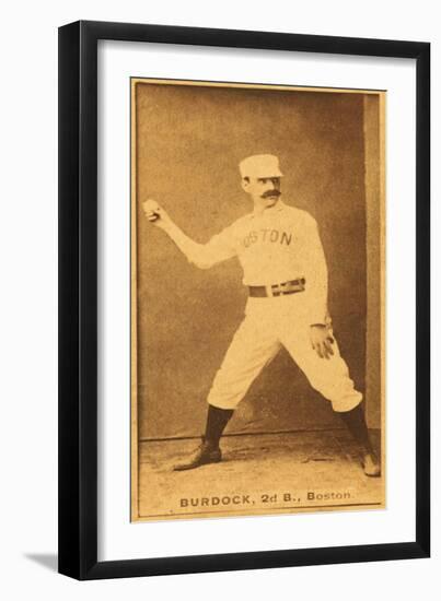 Boston, MA, Boston Beaneaters, Black Jack Burdock, Baseball Card, no.3-Lantern Press-Framed Art Print