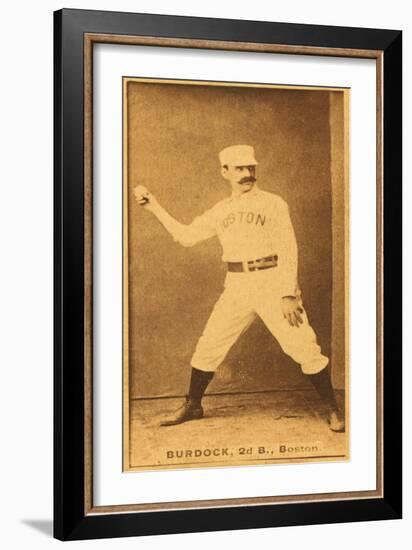 Boston, MA, Boston Beaneaters, Black Jack Burdock, Baseball Card, no.3-Lantern Press-Framed Art Print