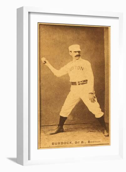 Boston, MA, Boston Beaneaters, Black Jack Burdock, Baseball Card, no.3-Lantern Press-Framed Art Print