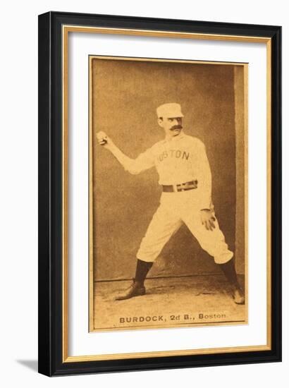 Boston, MA, Boston Beaneaters, Black Jack Burdock, Baseball Card, no.3-Lantern Press-Framed Art Print