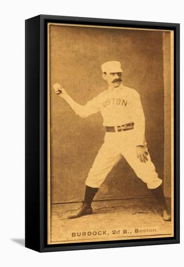 Boston, MA, Boston Beaneaters, Black Jack Burdock, Baseball Card, no.3-Lantern Press-Framed Stretched Canvas