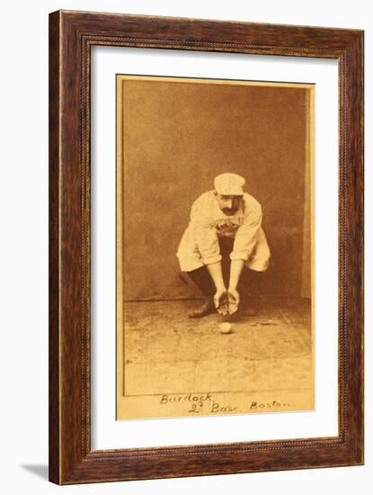 Boston, MA, Boston Beaneaters, Kid Nichols, Baseball Card-Lantern Press-Framed Art Print