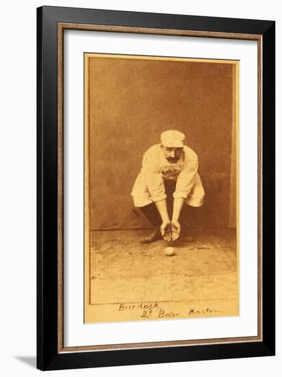 Boston, MA, Boston Beaneaters, Kid Nichols, Baseball Card-Lantern Press-Framed Art Print