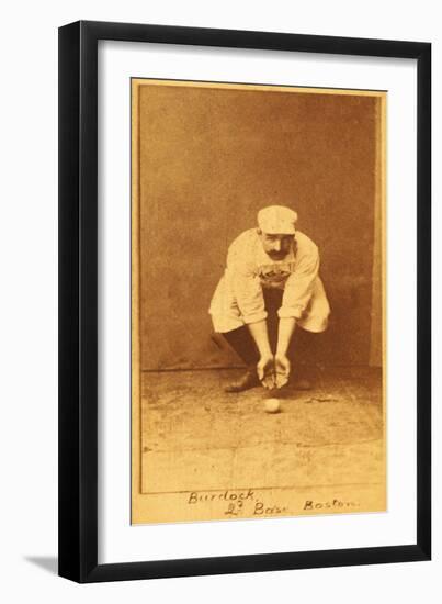 Boston, MA, Boston Beaneaters, Kid Nichols, Baseball Card-Lantern Press-Framed Art Print