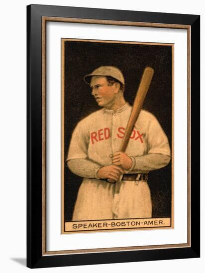 Boston, MA, Boston Red Sox, Tristam Speaker, Baseball Card-Lantern Press-Framed Art Print