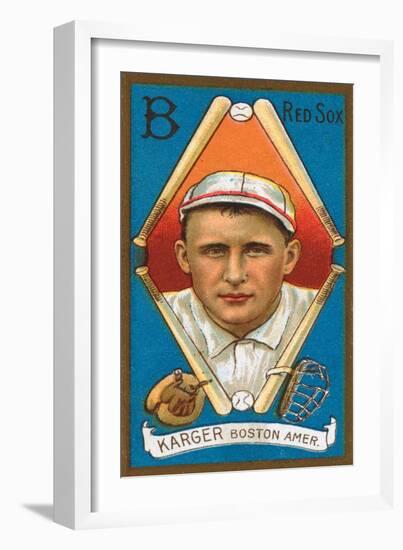 Boston, MA, Boston Red Sox, William Carrigan, Baseball Card, no.1-Lantern Press-Framed Art Print