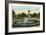 Boston, MA - Maid of the Mist Fountain, Washington Statue, Public Garden View-Lantern Press-Framed Art Print