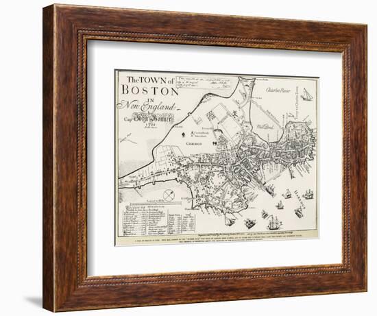 Boston Map, 1722-George G. Smith-Framed Giclee Print