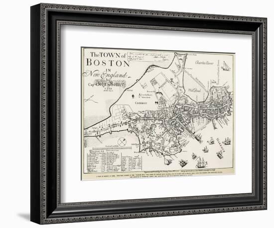 Boston Map, 1722-George G. Smith-Framed Giclee Print