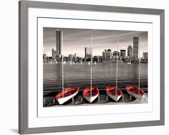 Boston Marina-null-Framed Art Print