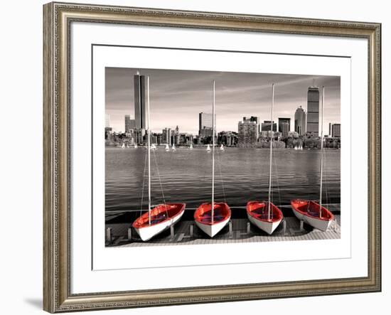 Boston Marina-null-Framed Art Print