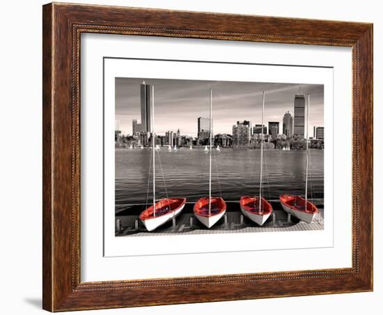 Boston Marina-null-Framed Art Print