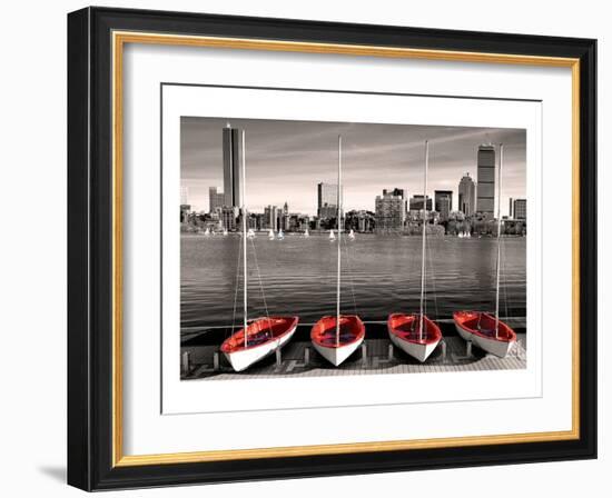Boston Marina-null-Framed Art Print