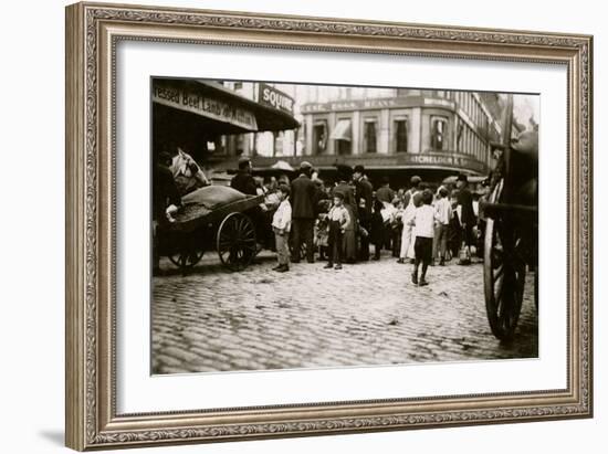 Boston Market Scene-Lewis Wickes Hine-Framed Photo