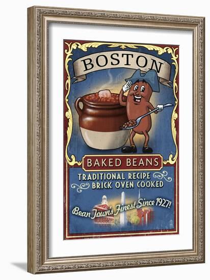 Boston, Massachusetts - Baked Beans-Lantern Press-Framed Art Print