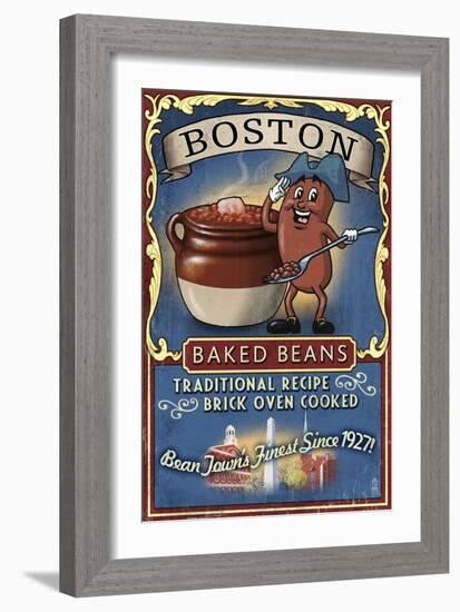 Boston, Massachusetts - Baked Beans-Lantern Press-Framed Art Print