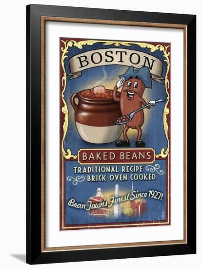 Boston, Massachusetts - Baked Beans-Lantern Press-Framed Art Print