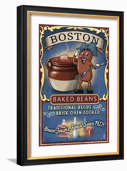 Boston, Massachusetts - Baked Beans-Lantern Press-Framed Art Print