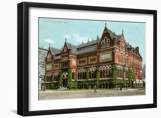 Boston, Massachusetts - Exterior View of the Art Museum-Lantern Press-Framed Art Print