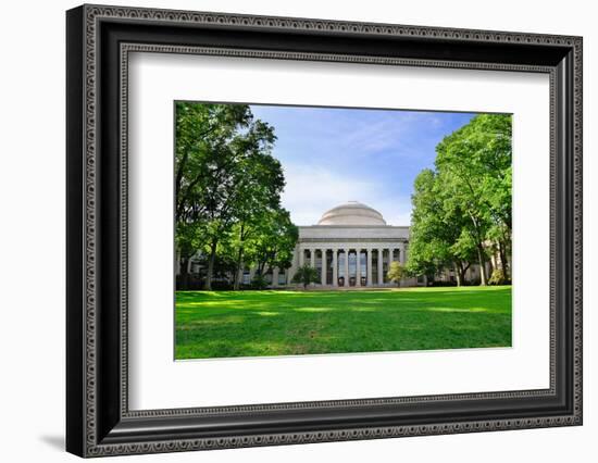 Boston Massachusetts Institute of Technology Campus with Trees and Lawn-Songquan Deng-Framed Photographic Print