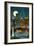 Boston, Massachusetts - Retro Skyline (no text)-Lantern Press-Framed Premium Giclee Print