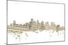 Boston Massachusetts Skyline Sheet Music Cityscape-Michael Tompsett-Mounted Art Print