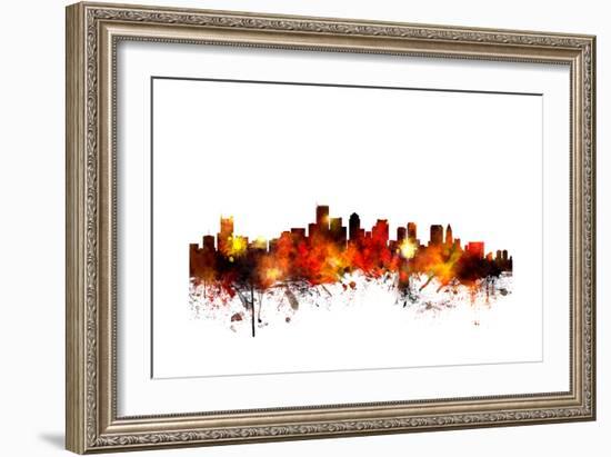 Boston Massachusetts Skyline-Michael Tompsett-Framed Art Print