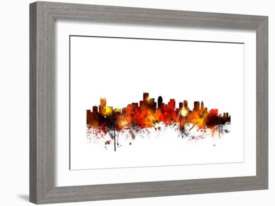 Boston Massachusetts Skyline-Michael Tompsett-Framed Art Print