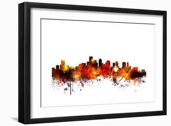 Boston Massachusetts Skyline-Michael Tompsett-Framed Art Print