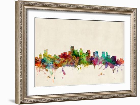 Boston Massachusetts Skyline-Michael Tompsett-Framed Art Print