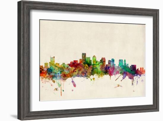 Boston Massachusetts Skyline-Michael Tompsett-Framed Art Print