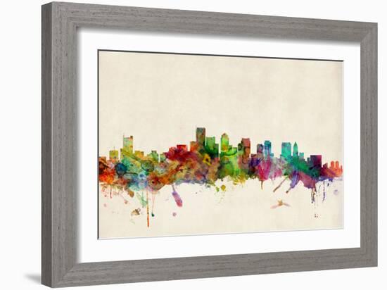 Boston Massachusetts Skyline-Michael Tompsett-Framed Art Print