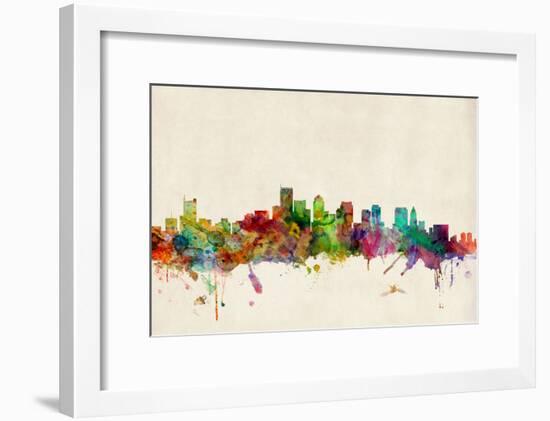 Boston Massachusetts Skyline-Michael Tompsett-Framed Art Print