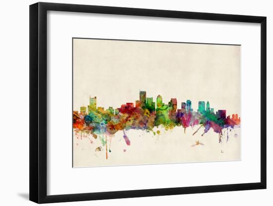 Boston Massachusetts Skyline-Michael Tompsett-Framed Art Print