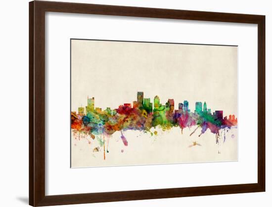 Boston Massachusetts Skyline-Michael Tompsett-Framed Art Print