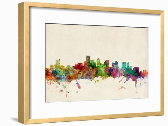 Boston Massachusetts Skyline-Michael Tompsett-Framed Art Print