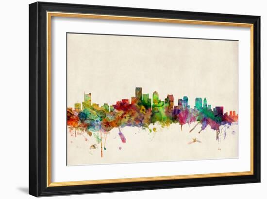 Boston Massachusetts Skyline-Michael Tompsett-Framed Art Print