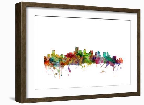 Boston Massachusetts Skyline-Michael Tompsett-Framed Art Print