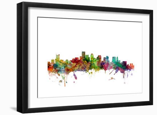 Boston Massachusetts Skyline-Michael Tompsett-Framed Art Print