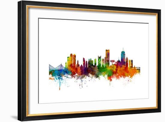 Boston Massachusetts Skyline-Michael Tompsett-Framed Art Print