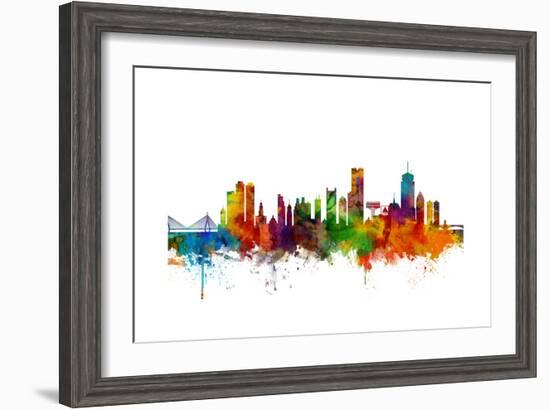 Boston Massachusetts Skyline-Michael Tompsett-Framed Art Print