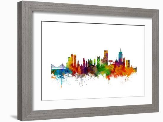 Boston Massachusetts Skyline-Michael Tompsett-Framed Art Print