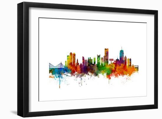 Boston Massachusetts Skyline-Michael Tompsett-Framed Art Print