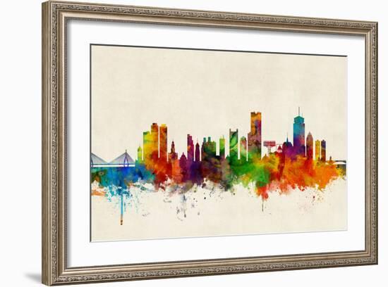 Boston Massachusetts Skyline-Michael Tompsett-Framed Art Print