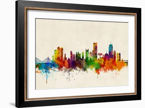 Boston Massachusetts Skyline-Michael Tompsett-Framed Art Print